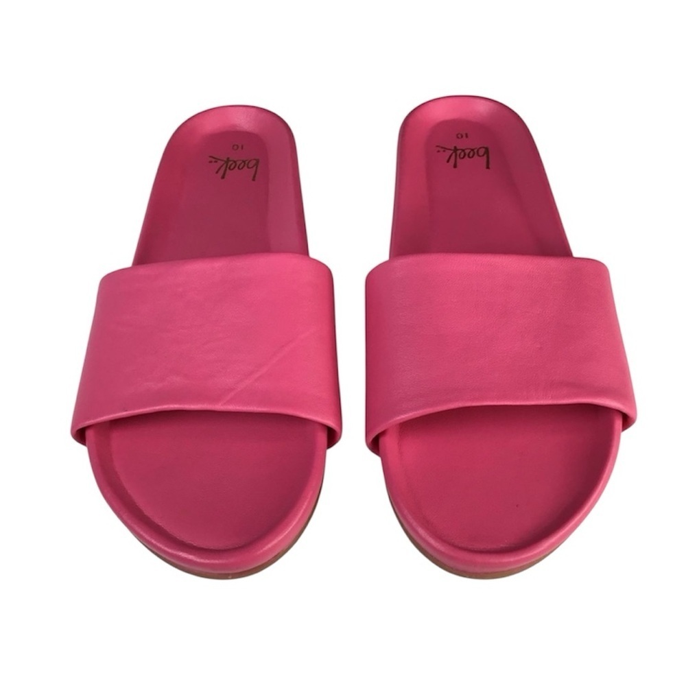 BEEK Gallito Leather Slide Sandal in Pink Size 10